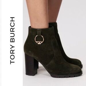 Tory Burch Sofia Lug Sole Heeled Booties